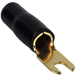 Kash  vidlicové kabelové oko   20 mm² Ø otvoru=4 mm částečná izolace černá 1 ks