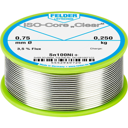 Felder Löttechnik ISO-Core "Clear" Sn100Ni+ pájecí cín cívka Sn99,25Cu0,7Ni0,05  0.250 kg 0.75 mm