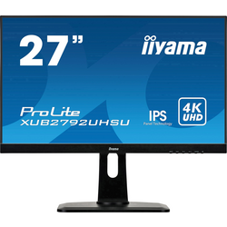 Iiyama Prolite XUB2792UHSU LED monitor 68.6 cm (27 palec) Energetická třída (EEK2021) G (A - G) 3840 x 2160 Pixel 4K 4 ms DVI, HDMI™, DisplayPort, USB 3.2 Gen 1 (USB 3.0), na sluchátka (jack 3,5 mm) IPS LED