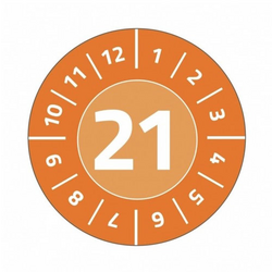 Avery-Zweckform 6944-2021 plaketa o zkoušce   2021 oranžová samolepicí fólie, odstranitelná (Ø) 30 mm 30 mm   1 sada