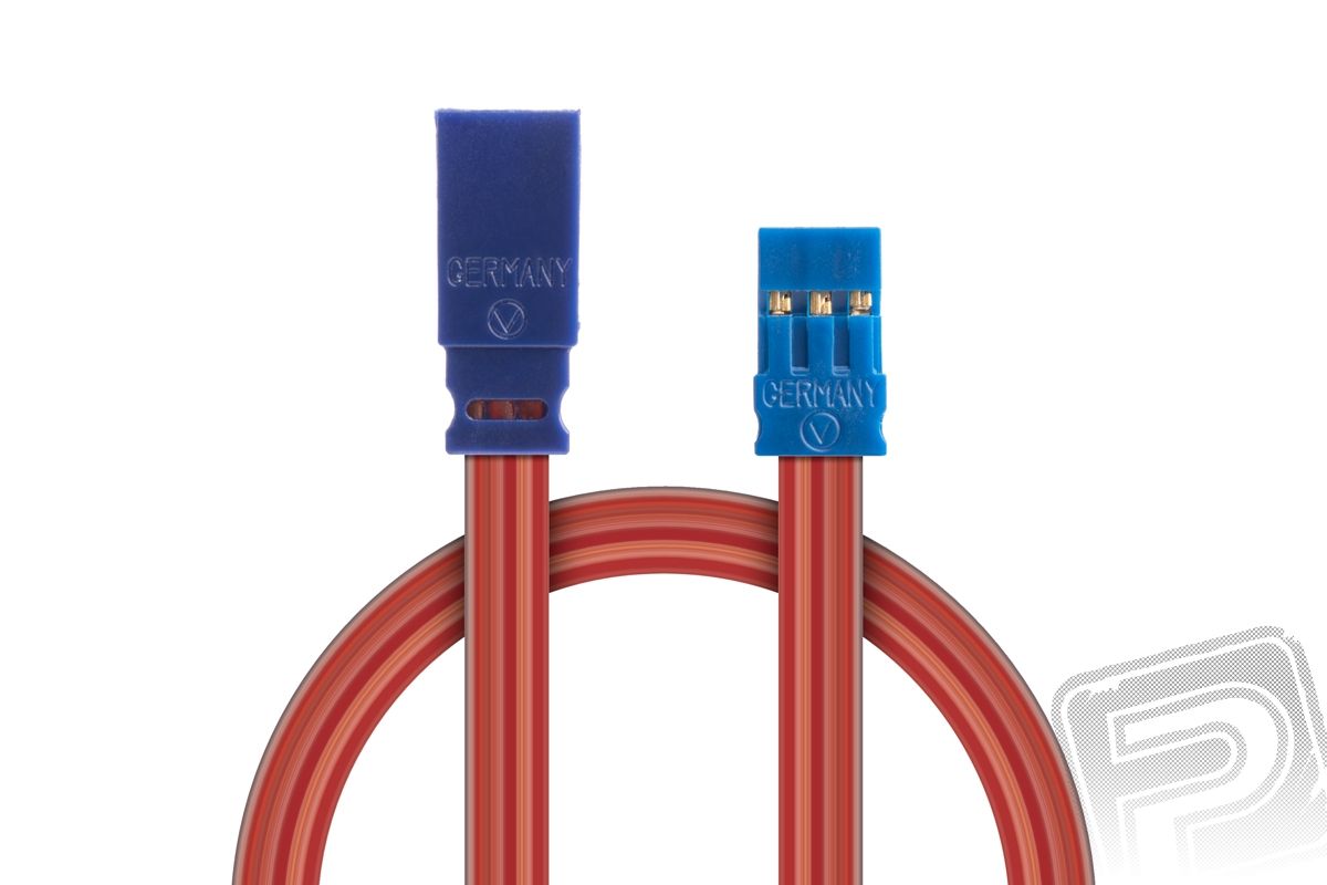 Prodlužovací kabel 100mm, JR 0,25qmm plochý silikonkabel, 1 ks. BLUE LINE SILIKON