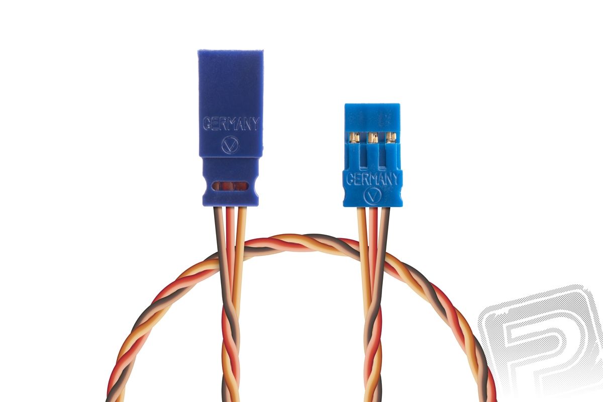 Prodlužovací kabel 1000mm, JR 0,25qmm kroucený silikonkabel, 1 ks. BLUE LINE SILIKON