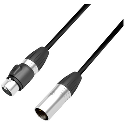 Adam Hall 4 STAR DGH 0050 IP65 DMX XLR propojovací kabel [1x XLR zástrčka 5pólová  - 1x XLR zásuvka 5pólová ] 0.5 m černá