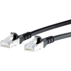 Metz Connect 1308451000-E RJ45 síťové kabely, propojovací kabely CAT 6A S/FTP 1.00 m černá s ochranou 1 ks