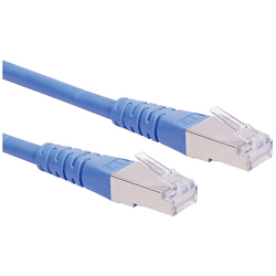 Roline 21.15.1324 RJ45 síťové kabely, propojovací kabely CAT 6 S/FTP 0.50 m modrá  1 ks