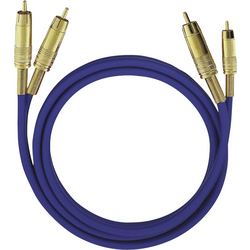 cinch audio kabel [2x cinch zástrčka - 2x cinch zástrčka] 3.00 m modrá pozlacené kontakty Oehlbach NF 1 Master