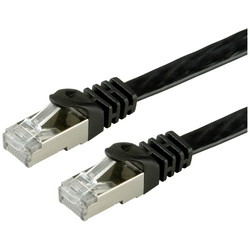 Value 21.99.0974 RJ45 síťové kabely, propojovací kabely CAT 6 F/UTP 1.50 m černá  1 ks