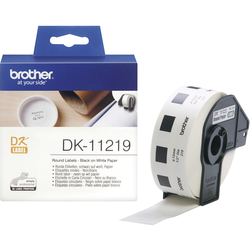 Brother DK-11219 etikety v roli Ø 12 mm papír bílá 1200 ks permanentní DK11219 univerzální etikety