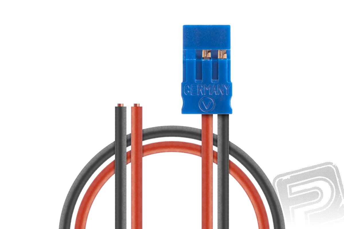 Napájecí Rx kabel 200mm, JR 0,50qmm silikonkabel, 1 ks. BLUE LINE SILIKON