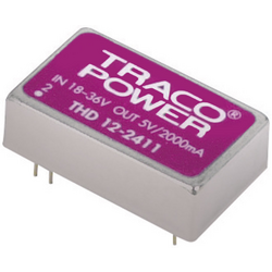 TracoPower THD 12-2422 DC/DC měnič napětí do DPS 24 V/DC 12 V/DC, -12 V/DC 500 mA 12 W Počet výstupů: 2 x Obsahuje 1 ks