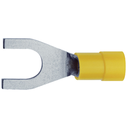 Klauke 650C5 vidlicové kabelové oko  4 mm² 6 mm² Ø otvoru=5.3 mm částečná izolace žlutá 1 ks