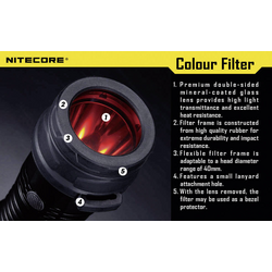 NiteCore NITNFG40 barevný filtr  MH25, EA4, P25, P16, P15, SRT7, C6, C G6, C, CI6, CU6 a kapesní svítilny o Ø 39 - 42 mm zelená