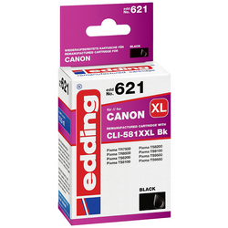 Edding Inkoustová kazeta náhradní Canon CLI-581XXLBK kompatibilní  černá EDD-621 18-621