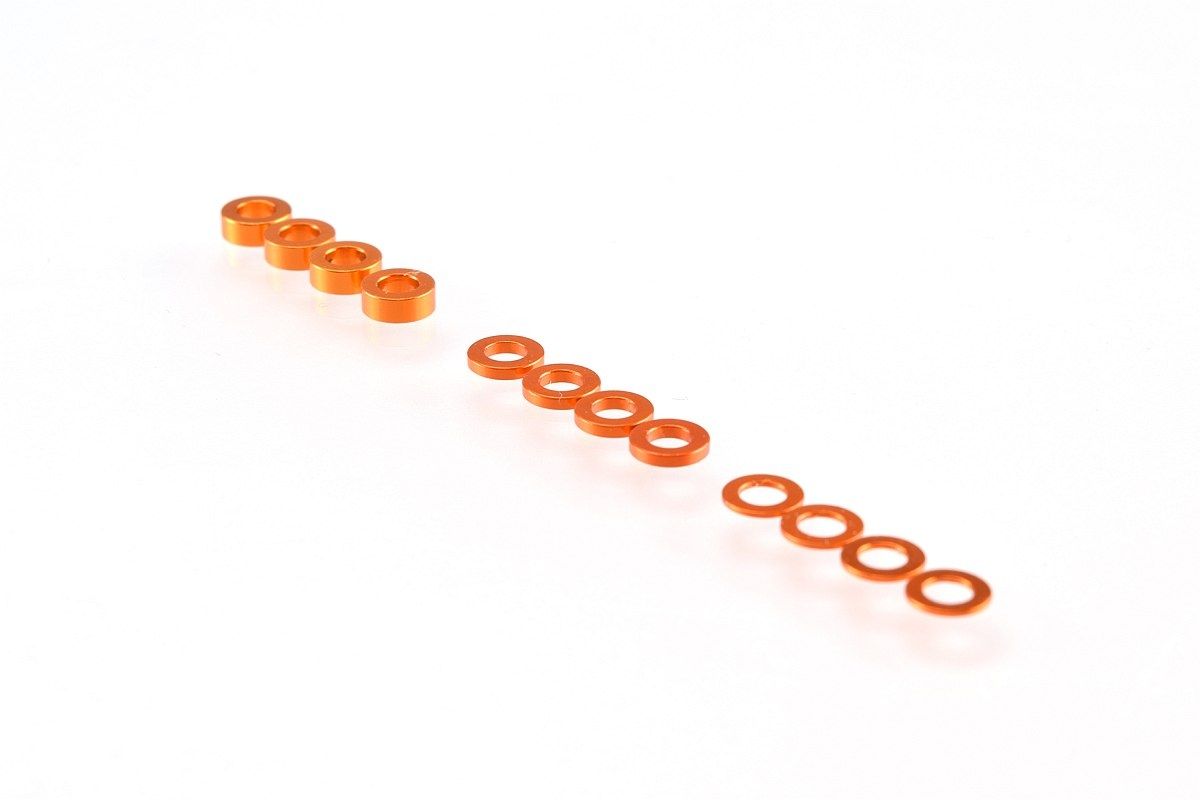 RUDDOG 3mm sada podložek oranžové (0.5mm/1.0mm/2.0mm)