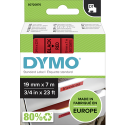 páska do štítkovače  DYMO D1 45807  Barva pásky: červená Barva písma:černá 19 mm 7 m