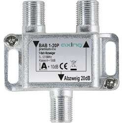 Axing BAB 1-20P odbočka TV kabelu jednoduchý 5 - 1218 MHz