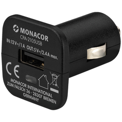 Monacor  CPA-2105USB  DC/DC měnič napětí  do auta    1 x  USB A  DC/DC měnič