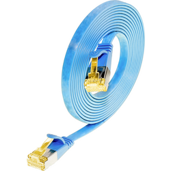 Wirewin 9120042360168 RJ45 síťové kabely, propojovací kabely CAT 6A S/STP 0.50 m modrá  1 ks