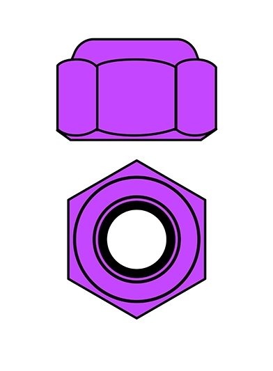 Hliníkové Nylon STOPmatky M3 - fialová - 10 ks. TEAM CORALLY