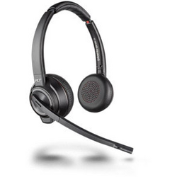 Plantronics W8220 USB binaural ANC telefon Sluchátka On Ear Bluetooth®, DECT stereo černá Potlačení hluku Vypnutí zvuku mikrofonu