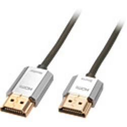 LINDY HDMI kabel Zástrčka HDMI-A, Zástrčka HDMI-A 4.50 m šedá 41676 High Speed HDMI s Ethernetem, vodič z OFC, kulatý, Ultra HD (4K) HDMI s Ethernetem, dvoužilový stíněný, extrémně tenký , pozlacené kontakty, flexibilní provedení HDMI kabel