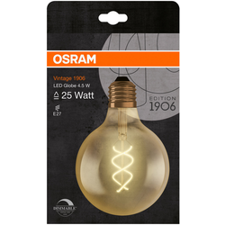 OSRAM 4058075270008 LED Energetická třída (EEK2021) G (A - G) E27 kulatý tvar 4 W = 28 W teplá bílá (Ø x d) 124 mm x 168 mm  1 ks