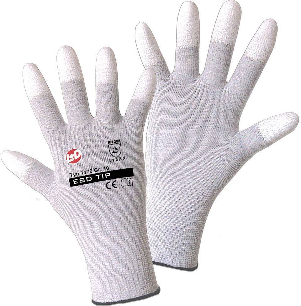 Pracovní rukavice L+D worky ESD TIP 1170-7, velikost rukavic: 7, S