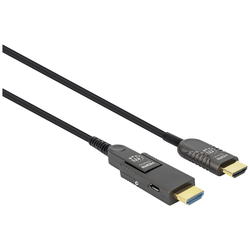 Manhattan HDMI kabel Zástrčka HDMI-A, Zástrčka HDMI Micro-D 30 m černá 355520 podpora HDMI, High Speed HDMI HDMI kabel