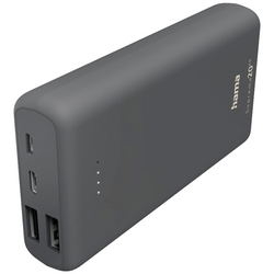 Hama Supreme 20HD powerbanka 20000 mAh Li-Pol USB-A, USB-C® tmavě šedá