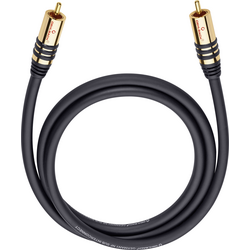 cinch audio kabel [1x cinch zástrčka - 1x cinch zástrčka] 3.00 m černá pozlacené kontakty Oehlbach NF Sub