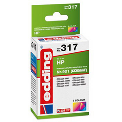 Edding Inkoustová kazeta náhradní HP HP 901 (CC656AE) kompatibilní Single azurová, purppurová, žlutá EDD-317 18-317