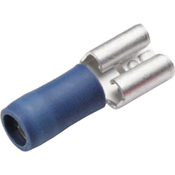 Cimco 180260 faston zásuvka Šířka zástrčky: 4.8 mm Tloušťka konektoru: 0.8 mm 180 ° částečná izolace modrá 1 ks