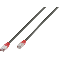Vivanco 45911 RJ45 síťové kabely, propojovací kabely CAT 6 F/UTP 2.00 m šedá, červená stíněný, kulatý 1 ks