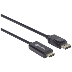 Manhattan DisplayPort / HDMI kabelový adaptér Konektor DisplayPort, Zástrčka HDMI-A 1.80 m černá 153201 Kabel DisplayPort