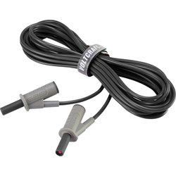 Velmi ohebné bezpečnostní měřicí kabely [lamelová zástrčka 4 mm - lamelová zástrčka 4 mm] 5.00 m;černá;MSB-501 10 A VOLTCRAFT
