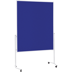 Magnetoplan moderační tabule 2111103 (š x v) 1200 mm x 1500 mm plsť modrá, bílá oboustranně použitelné, včetně koleček, nástěnka 2111103