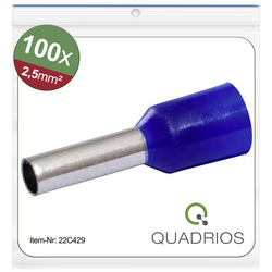Quadrios 22C429 dutinka 2.5 mm² částečná izolace modrá 1 sada