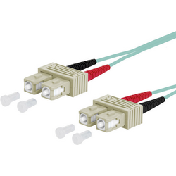 Metz Connect 151J1EOEO10E optické vlákno optické vlákno kabel [2x zástrčka SC - 2x zástrčka SC] 50/125 µ Multimode OM3 1.00 m