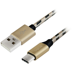 LogiLink USB kabel USB 2.0 USB-C ® zástrčka, USB-A zástrčka 1.00 m černá