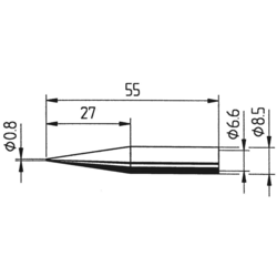 Ersa 842 SD LF pájecí hrot tužkový, prodloužený Velikost hrotů 0.8 mm  Obsahuje 1 ks