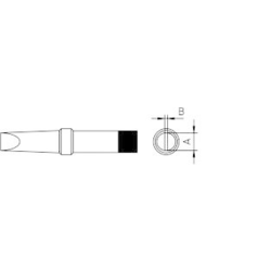Weller 4PTA8-1 pájecí hrot plochý Velikost hrotů 1.6 mm  Obsahuje 1 ks