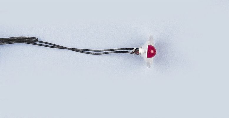 Žárovičky 4mm s kabelem - červené (10 ks.) Graupner/SJ