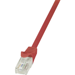 LogiLink CP2094U RJ45 síťové kabely, propojovací kabely CAT 6 U/UTP 10.00 m červená s ochranou 1 ks