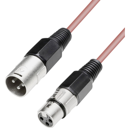 Paccs XLR propojovací kabel [1x XLR zásuvka - 1x XLR zástrčka] 1.00 m červená