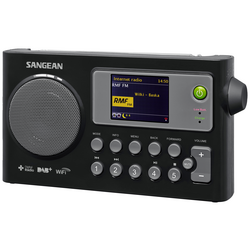 Sangean WFR-27 C internetové přenosné rádio DAB+, FM, internetové internetové rádio  s USB nabíječkou černá