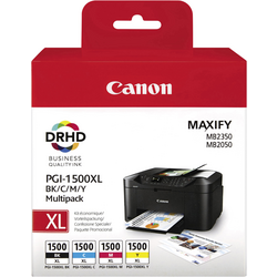 Canon Inkoustová kazeta PGI-1500 XL BKCMY originál kombinované balení černá, azurová, purppurová, žlutá 9182B004 sada náplní do tiskárny