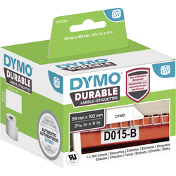DYMO 2112290 etikety v roli 102 x 59 mm polypropylenová fólie bílá 300 ks permanentní  univerzální etikety, Adresní nálepky