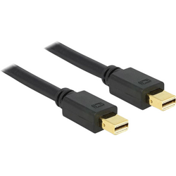Delock Mini-DisplayPort  kabel Mini DisplayPort konektory, Mini DisplayPort konektory 3.00 m černá 83476 pozlacené kontakty Kabel DisplayPort