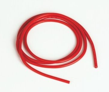 Silikonový kabel 2,0qmm, 14AWG, 1metr, červený Graupner/SJ