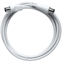 Axing antény kabel [1x anténní zástrčka 75 Ω - 1x anténní zásuvka 75 Ω] 3.75 m 85 dB  bílá